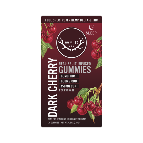 WYLD CBD Dark Cherry THC Gummies – 2mg (30 count)